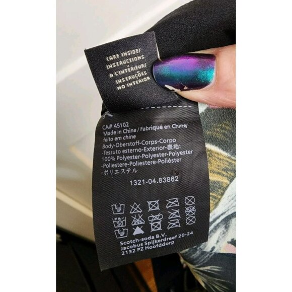 Size 1 / Small Maison Scotch Les Bon Vivants Jungle Pants Animal Print Floral - Picture 5 of 8